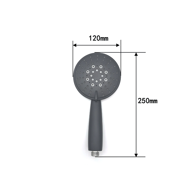 Boosterdouche ronde zwarte RVS sproeier 6613