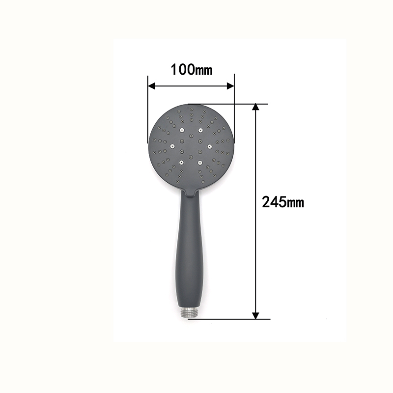 Zwarte handdouche met booster-douchekopbadset 6616